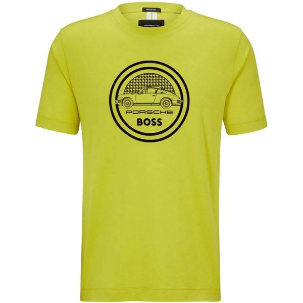 Boss Mens Porsche Logo T-Shirt - Green - 