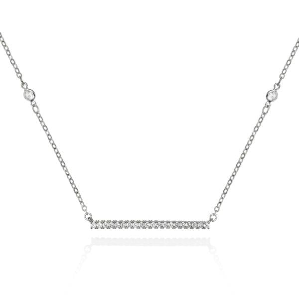 Bar Necklace for Women with Cubic Zirconia Stones - namana.london