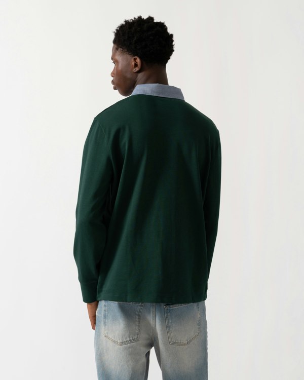 GANT Mens Regular Fit Chambray Heavy Rugger - 374 Tartan Green