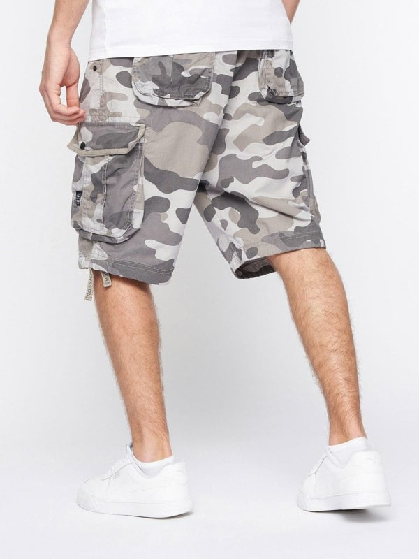 Crosshatch Jimster Shorts Charcoal Camo