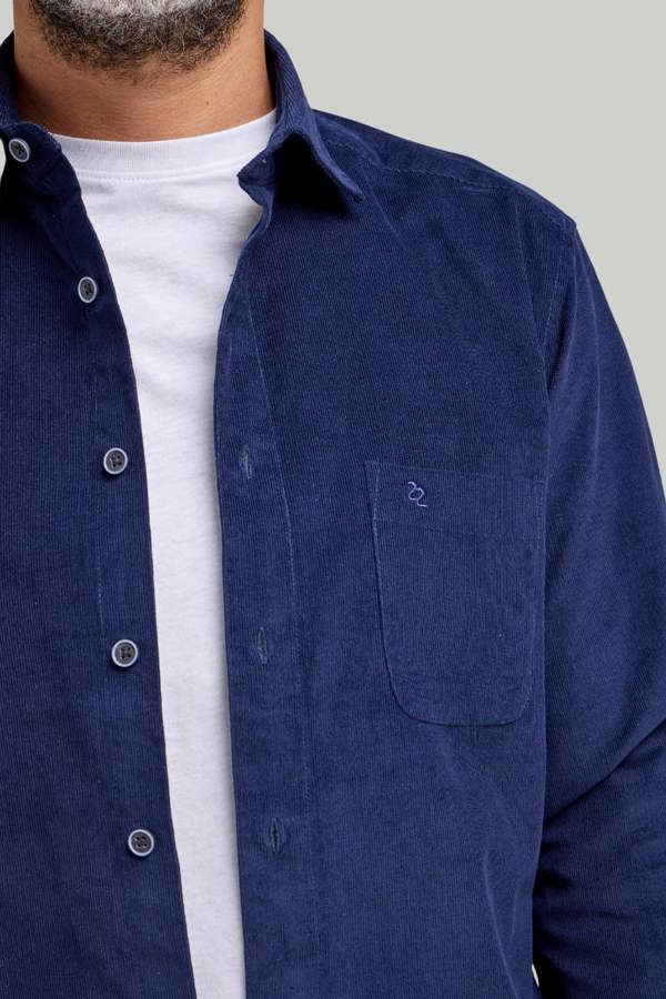 Navy Corduroy Shacket