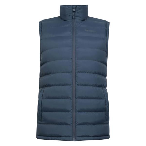 Mountain Warehouse Mens Seasons Faux Fur Lined Padded Gilet - Navy - 