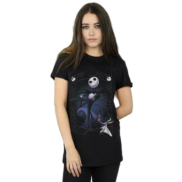 Disney Womens/Ladies Nightmare Before Christmas Pumpkin King Cotton Boyfriend T-Shirt - Black