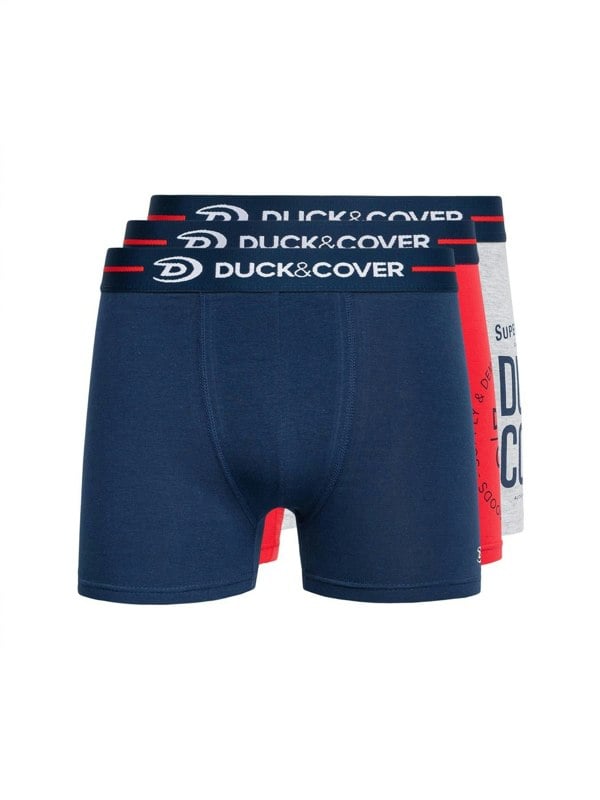 Duck and Cover Edelman Boxers 3pk Navy/Red