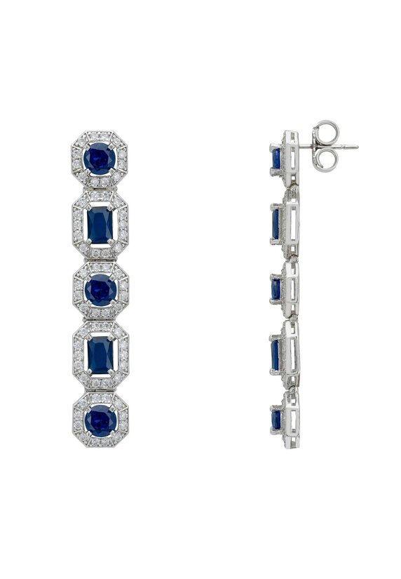 Latelita Whistledown Sapphire Gemstone Earrings Silver