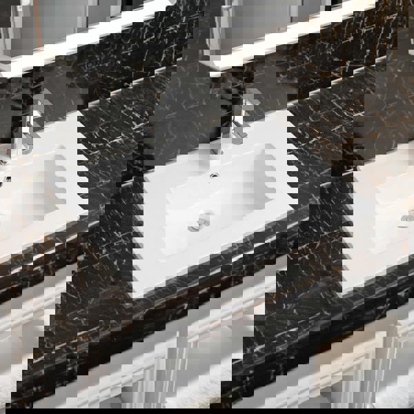 4001a ceramic 61cm thin edge inset basin with scooped bowl