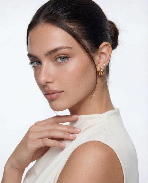 Elk & Bloom Chunky 14K Gold Triple Wrap Studs