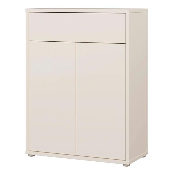 Furniture To Go Alice Springs Shoe Cabinet with 2 Doors Push-to-Open & 1 Drawer Push-to-Open in Sand