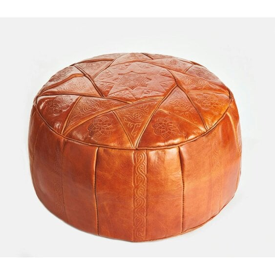 Scotts of Stow Tunisian Leather Pouffe