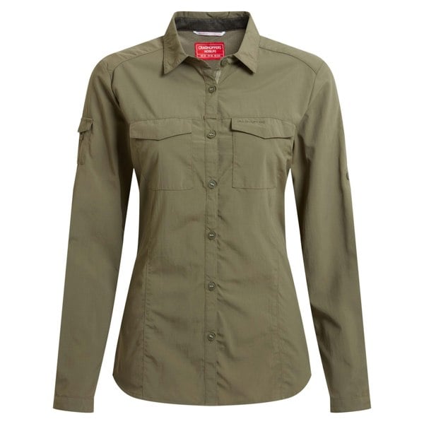 Craghoppers Women's Adventure III Nosilife Long-Sleeved Shirt - Wild Olive