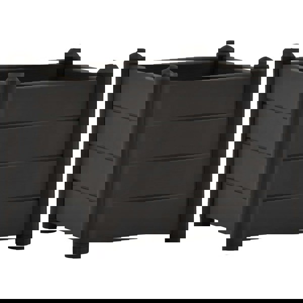 Berkfield Garden Raised Bed PP Anthracite 43x43x35 cm