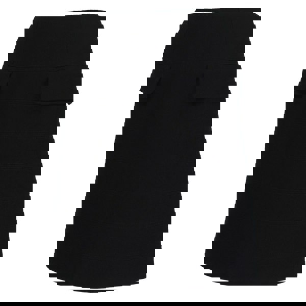 Alexander McQueen black wool a-line aline skirt in a banded construction