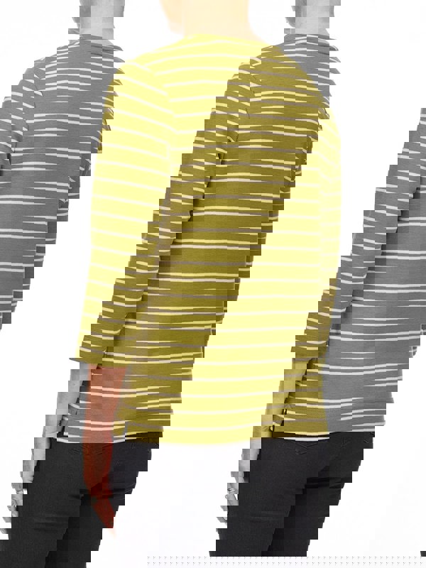 PennyPlain Scoop Neck Striped Top Top - Forest