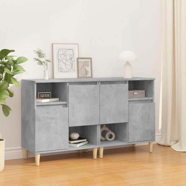Berkfield Sideboards 2 pcs Concrete Grey 60x35x70 cm Engineered Wood