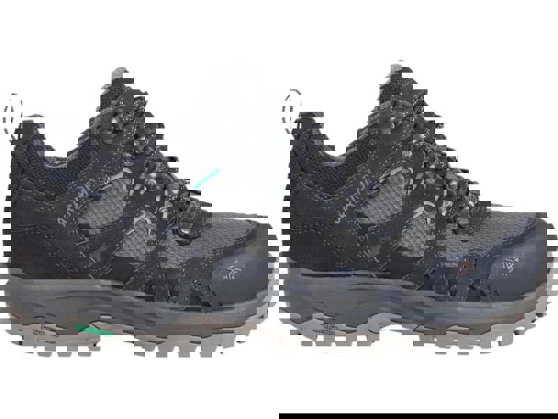 Karrimor Bodmin Low 6 Mens Walking Hiking Trekking Trainers, grey and black outdoor trail shoes with durable construction and breathable mesh panels.