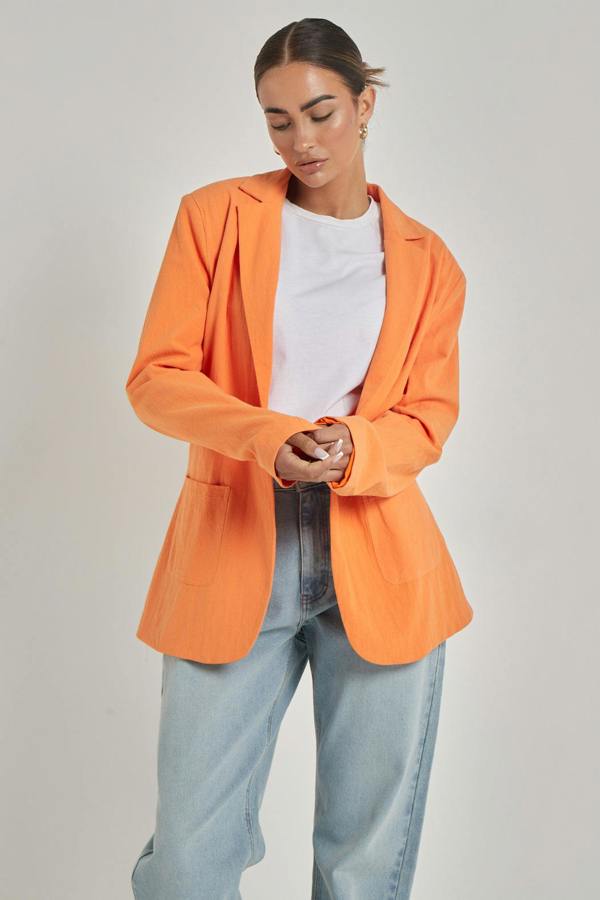 Urban Bliss Linen Oversized Blazer