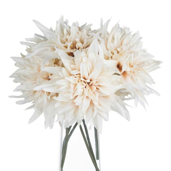 Wyld Haus Set of 3 Artificial Flowers Blush Dahlia Stems