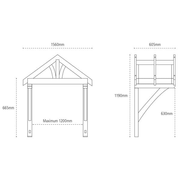 Cheshire Mouldings Pine Porch Canopies