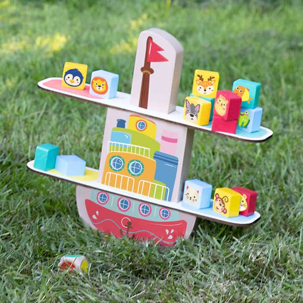 SES Creative Wooden balance boat