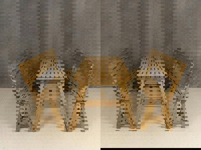 Victoria Rounded Picnic Table and Benches Set With Backrest - Rustic Finish Wooden Outdoor Dining Set for Gardens and Patios