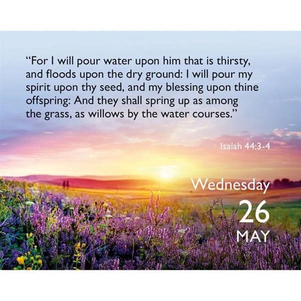 Religion Bible Verse A Day Mini Desk Calendar 2027, Desk Calendars, Day To View, Lifestyle, Gift