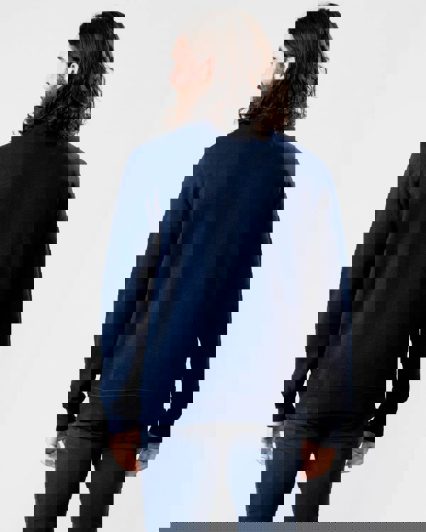 Lacoste Mens Zippered Stand-Up Collar Cotton Sweatshirt - Navy Blue 166