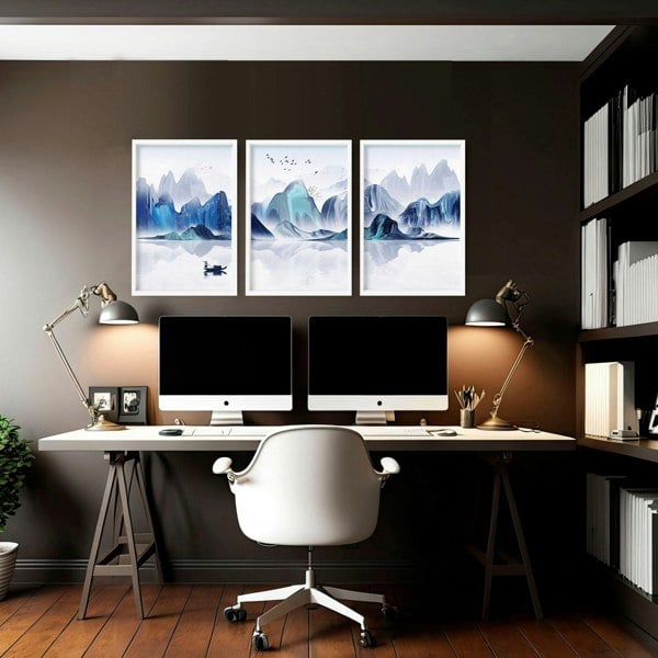 Office decor ideas | set of 3 wall art prints