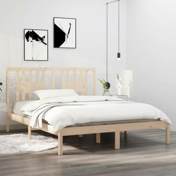 Berkfield Bed Frame Solid Wood Pine 160x200 cm
