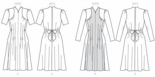 Butterick Sewing Pattern 6485, Dresses, Vintage Style for Women, A5 (6-8-10-12-14) - Intermediate