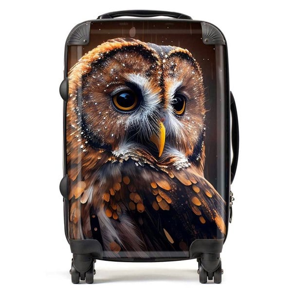 Warren Reed Tawny Owl Face Splashart Dark Background Suitcase