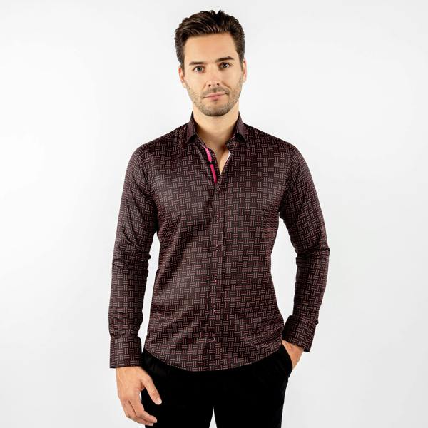 MIDNIGHT CLUB: MAINFRAME PRINT SHIRT - Premium Men's Patterned Shirt by Claudio Lugli | Bold Design, Tailored Fit, Best Printed Shirts