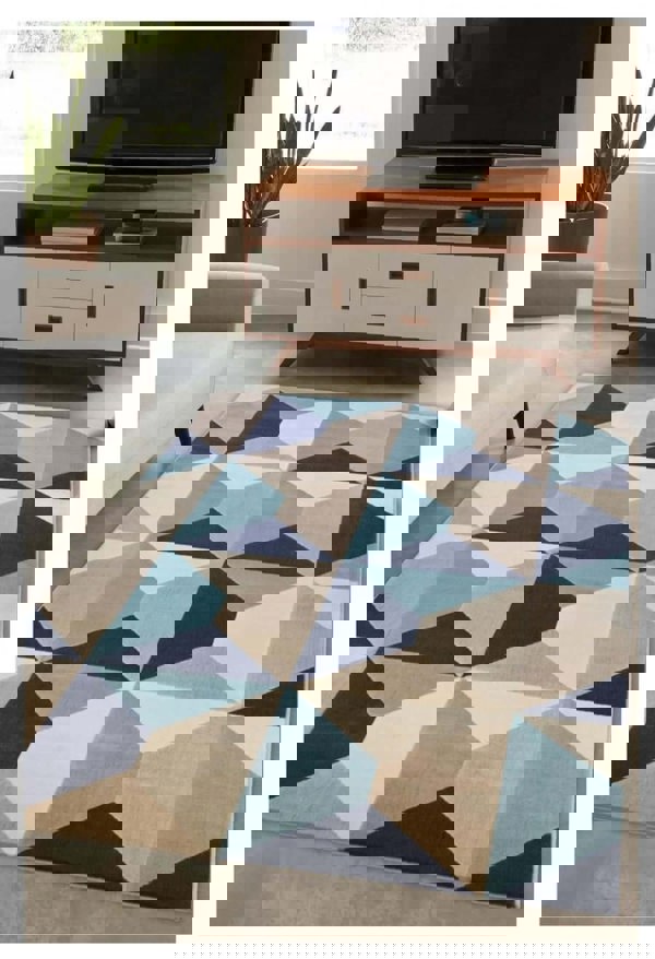 Abstract Design Multicolour Living Room Rug – The Rugs