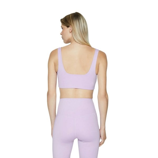 Girlfriend Collective Womens/Ladies Tommy Cropped Square Neck Bra - Lilac