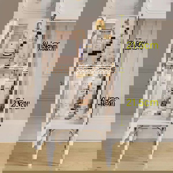 Layla Slimline Dressing Table, Small Dressing Table, Cream-Rit Concept-Rit Concept