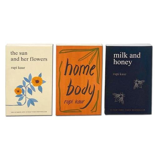 Rupi Kaur Collection 3 Books Set (Home Body, Milk and Honey, The The Sun and Her Flowers)