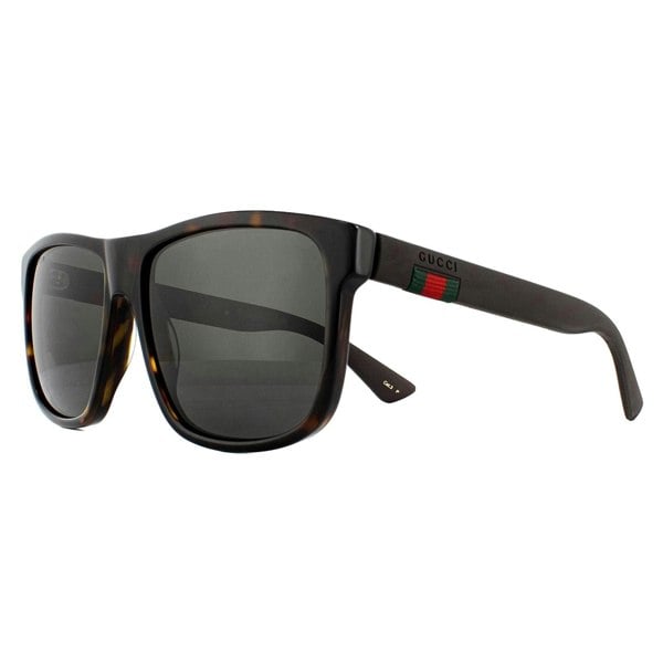 Gucci Sunglasses GG0010S 003 Havana and Grey Grey Polarized
