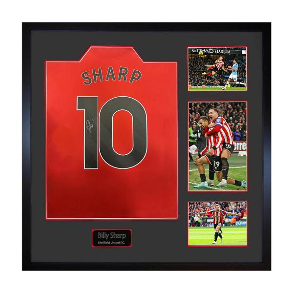 Billy Sharp Signed Sheffield United Shirt Elite Frame