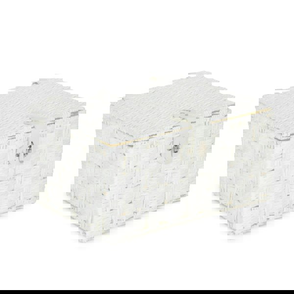 Red Hamper Twisted White Paper Rope Storage Basket