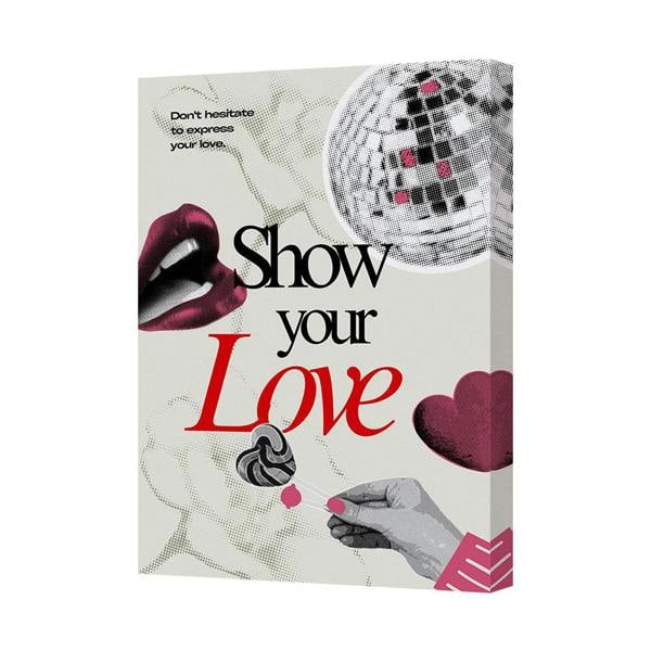 Benjamin Tate Design Show Your Love Canvas Wall Art Print Modern Disco Theme