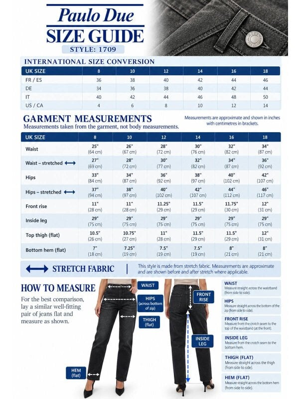 Paulo Due Women's High Waist Slim Straight Leg Stretch Denim Jeans
