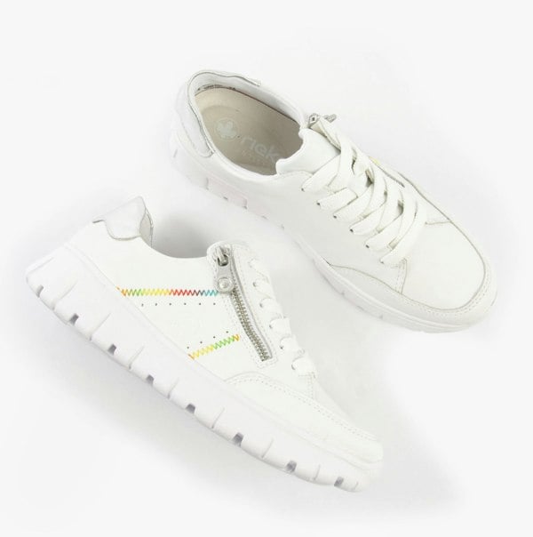 Rieker Womens Low Trainers - White (N1313-80)