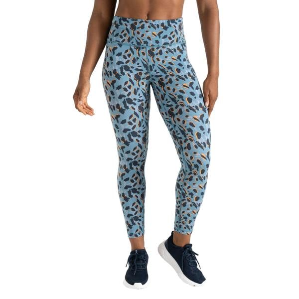 Dare 2B Womens/Ladies Influential Recycled Leopard Print Leggings - Niagara Blue - 