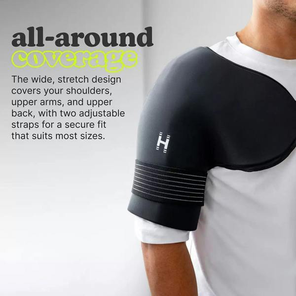 Homedics Hot & Cold Gel Compression Shoulder Support Sleeve Black