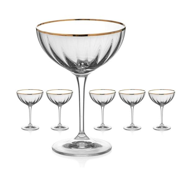 Mirage Gold Champagne Saucers - Set of 6