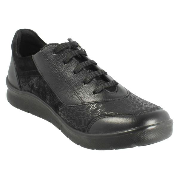 Padders Ladies Padders Dual Fitting Lace Up Casual Shoes Indigo