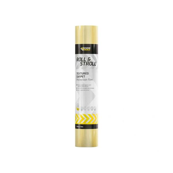 Everbuild Sika Roll & Stroll Textured Non-slip Carpet Protector 600mm X 75m - Multi Colour - 