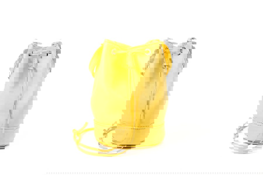 Leather Bucket Yellow Chelsea Collection