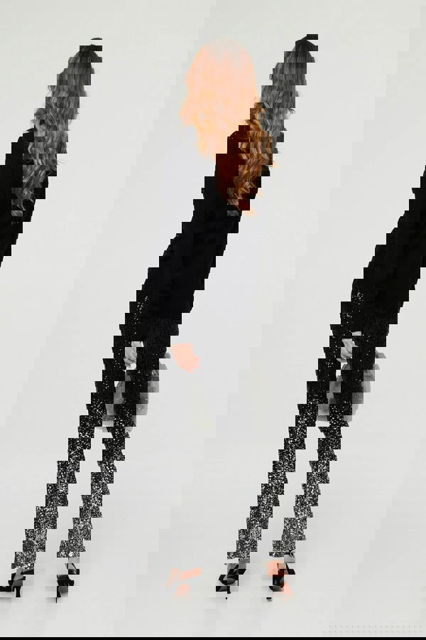 Black | Sparkle Detail Relaxed Jumper
