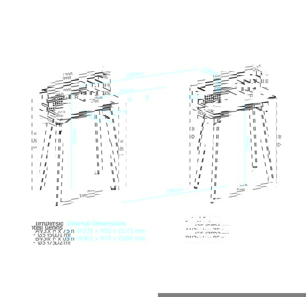 Dorel Home Memphis Office Writing Desk in Grey