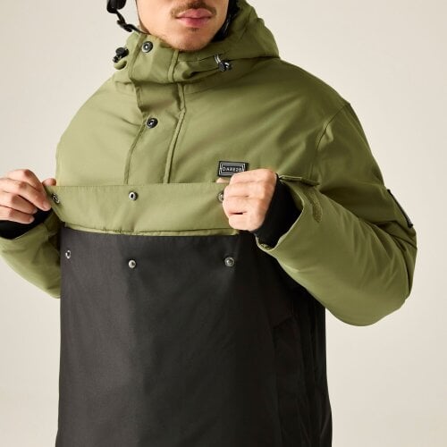 Dare 2B Mens Freeride III Overhead Ski Jacket - Black/Martini Olive